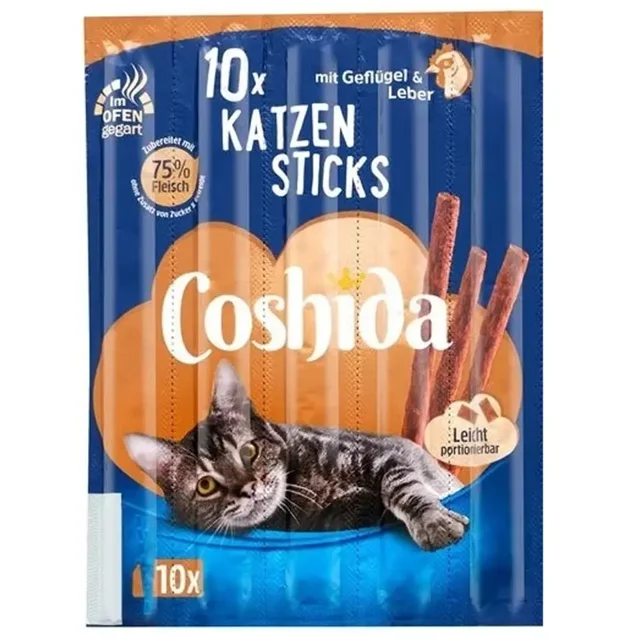 تشویقی مدادی گربه کوشیدا طعم مرغ و جگر بسته 10 عددی مناسب پاداش و آموزش