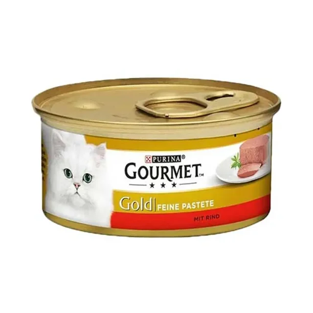 Gourmet Gold Pâté Beef 85g کنسرو گربه با طعم گوشت قرمز پک 24 تایی