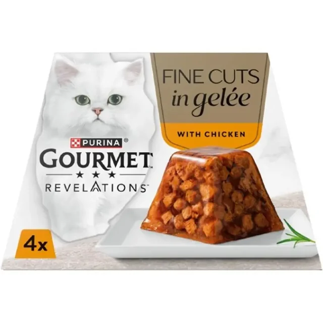 Gourmet Revelations Chicken in Jelly 4pcs پوچ گربه با طعم مرغ در ژله خوش‌خوراک