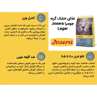Josera Léger 10kg غذای رژیمی گربه برای کنترل وزن و کاهش کالری