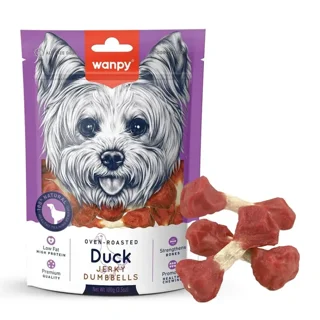 Wanpy Duck Jerky Calcium Bone Twists 100g اسنک سگ با گوشت اردک و استخوان کلسیمی
