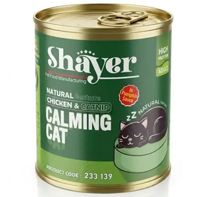 کنسرو گربه بالغ شایر نچرال مدل Calming آرام‌بخش 300 گرم مناسب تغذیه روزانه گربه‌ها