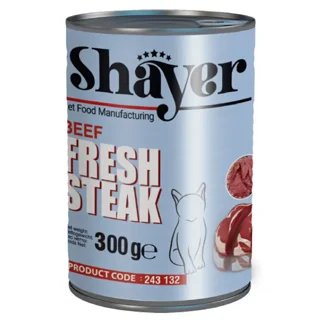 کنسرو استیک گربه شایر طعم گوشت 300 گرم