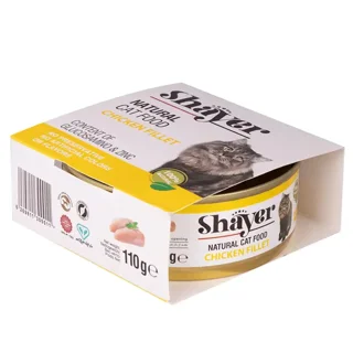 Shayer Natural Cat Food Chicken Fillet 110g 2pcs غذای تر گربه با فیله مرغ