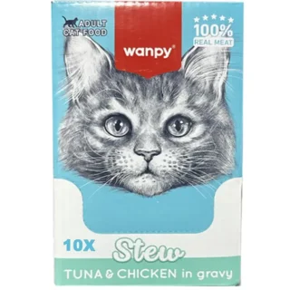 Wanpy Stew Tuna and Chicken in Gravy 70g غذای تر گربه با طعم ماهی تن و مرغ در سس