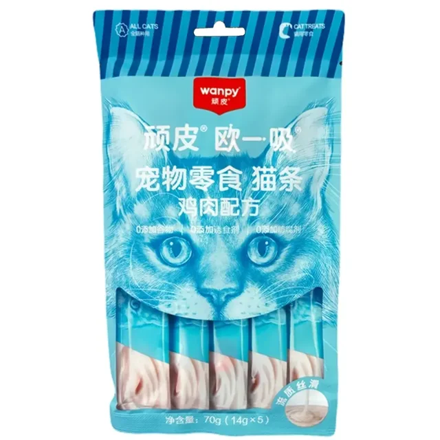 تشویقی کرمی گربه ونپی با طعم مرغ 70 گرم مناسب پاداش و میان‌وعده روزانه گربه‌ها